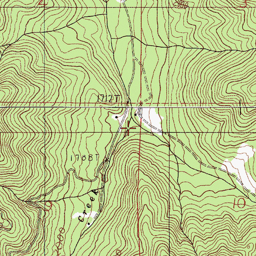 Topographic Map of East Branch Galls Creek, OR