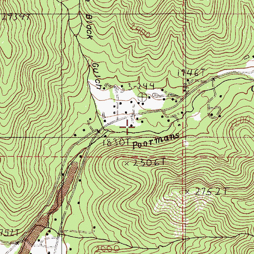 Topographic Map of George Black Gulch, OR