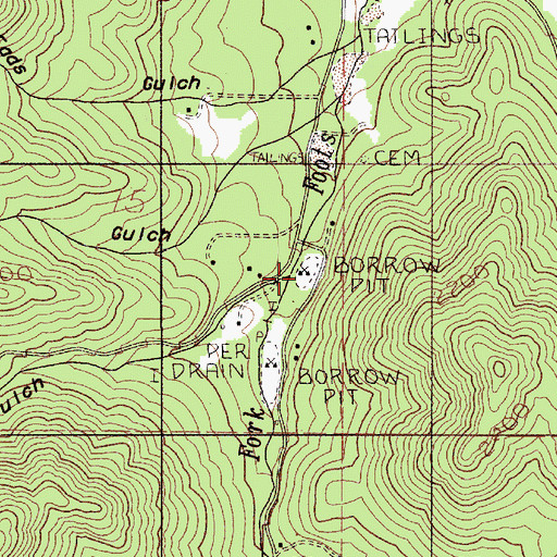 Topographic Map of Long Gulch, OR