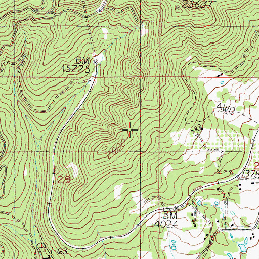 Topographic Map of Mabel Spring, OR