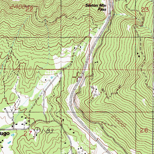 Topographic Map of Canteen Spring, OR