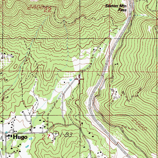 Topographic Map of Olden Spring, OR