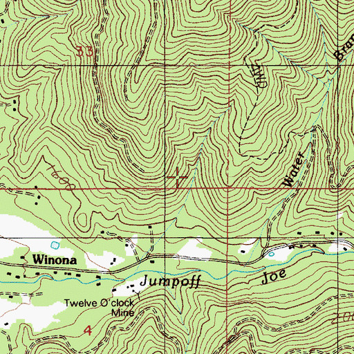 Topographic Map of Corliss Creek, OR