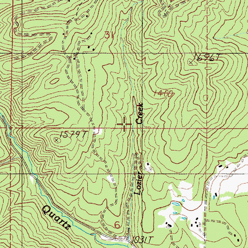 Topographic Map of Pine Gulch, OR