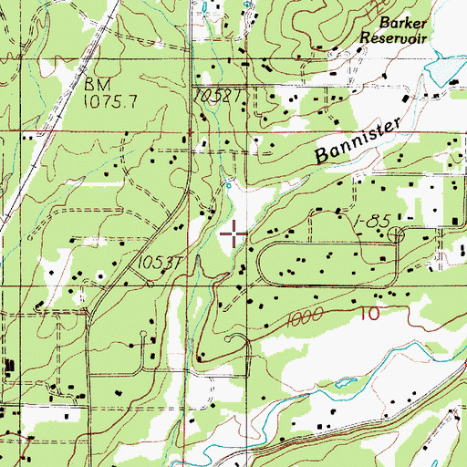 Topographic Map of Anderson Creek, OR