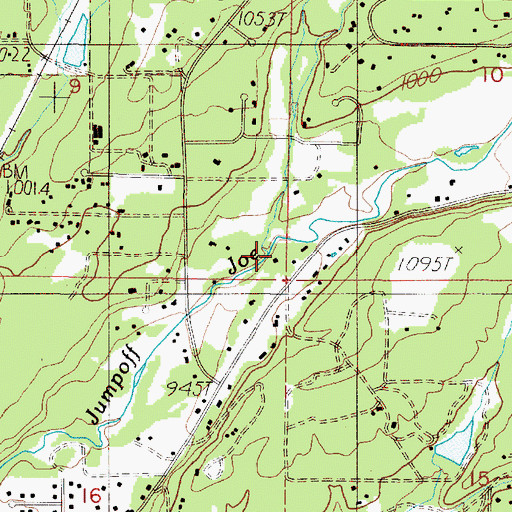 Topographic Map of Bannister Creek, OR