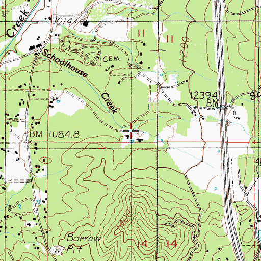 Topographic Map of Walker Creek, OR