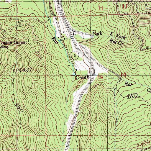 Topographic Map of Salt Lick Creek, OR