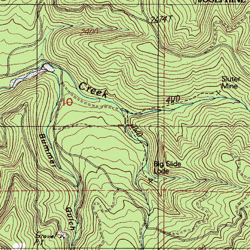 Topographic Map of Secesh Gulch, OR