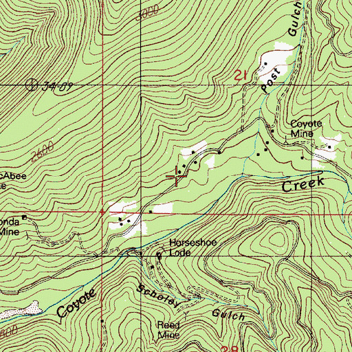 Topographic Map of Benson Gulch, OR