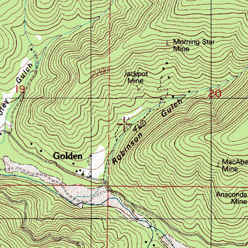 Topographic Map of Brown Gulch, OR