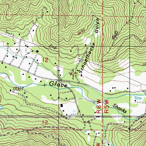 Topographic Map of Schoolhouse Gulch, OR