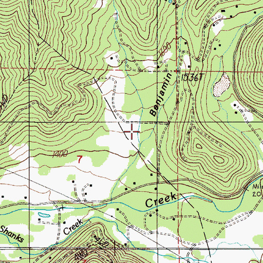 Topographic Map of Slagle Creek, OR