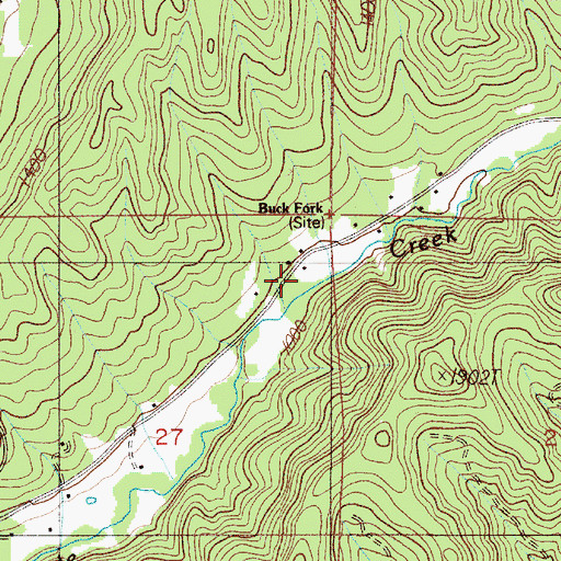 Topographic Map of Roseburg Creek, OR