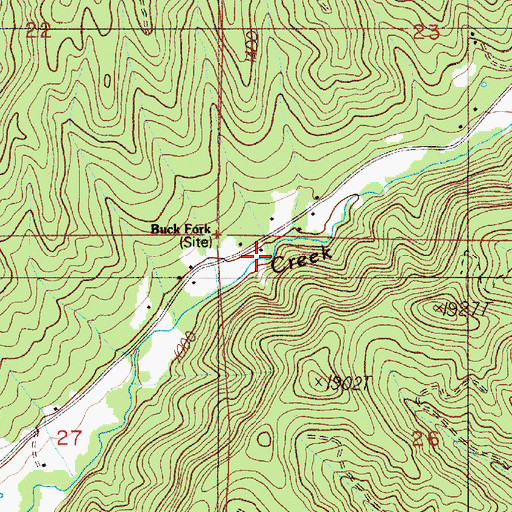 Topographic Map of Stewart Gulch, OR