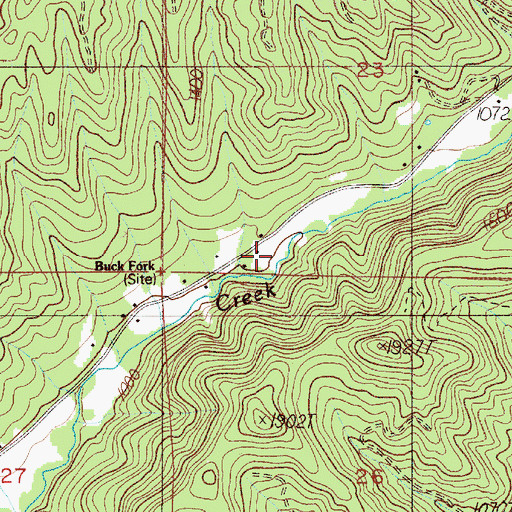 Topographic Map of Hamline Creek, OR