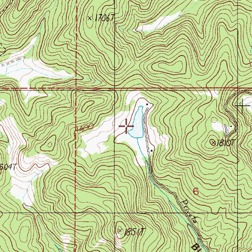 Topographic Map of Eleanor Reservoir, OR