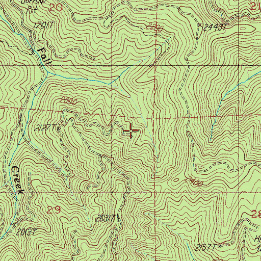 Topographic Map of Hughes Creek, OR