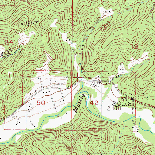 Topographic Map of Carson Creek, OR
