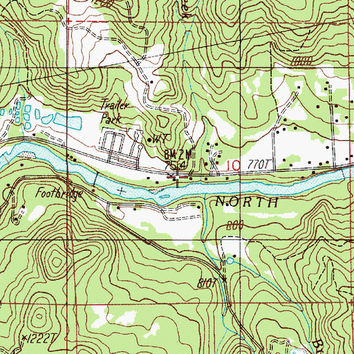 Topographic Map of Old Hatchery Creek, OR