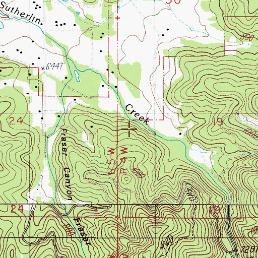 Topographic Map of Smith Canyon, OR