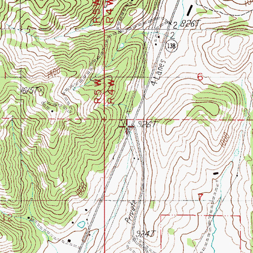 Topographic Map of Black Mud Summit, OR