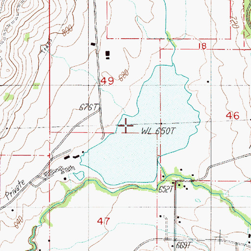 Topographic Map of Livingston Creek, OR