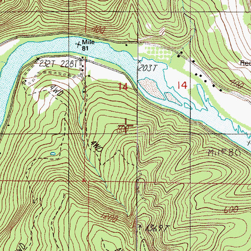 Topographic Map of Jack Canyon Creek, OR