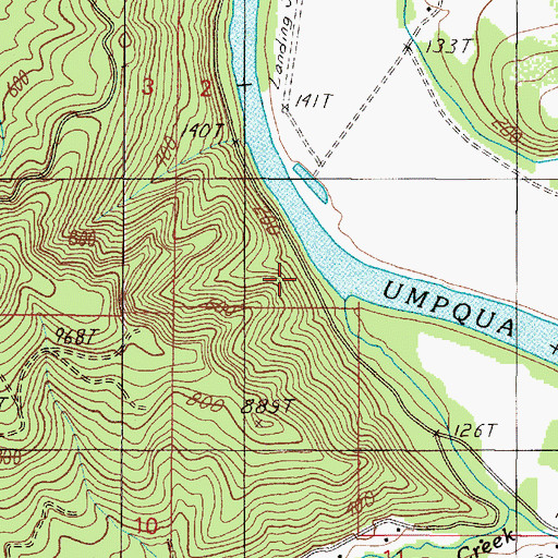 Topographic Map of Fitzpatrick Creek, OR