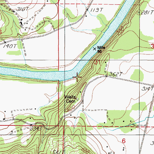 Topographic Map of Tapp Creek, OR
