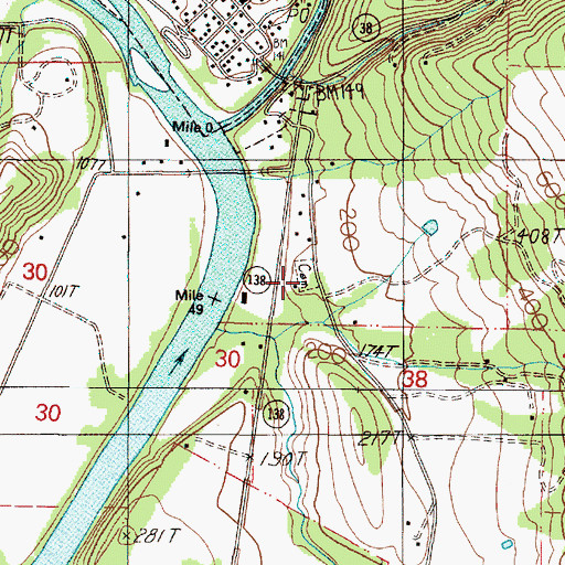 Topographic Map of Elkton Cemetery, OR
