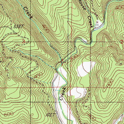 Topographic Map of Cedar Creek, OR