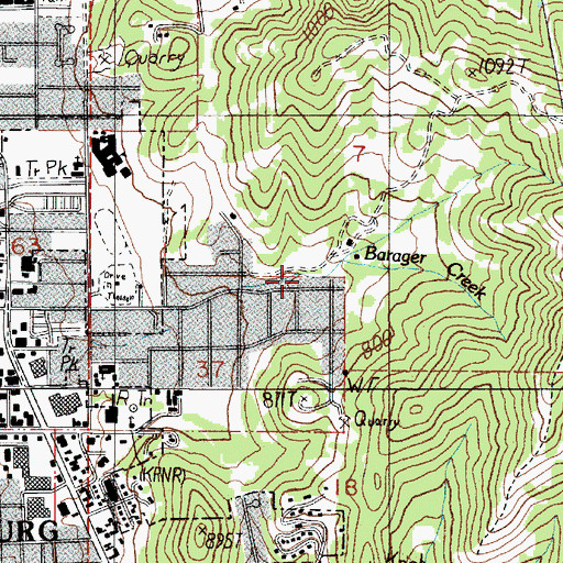 Topographic Map of Sleepy Hollow Creek, OR