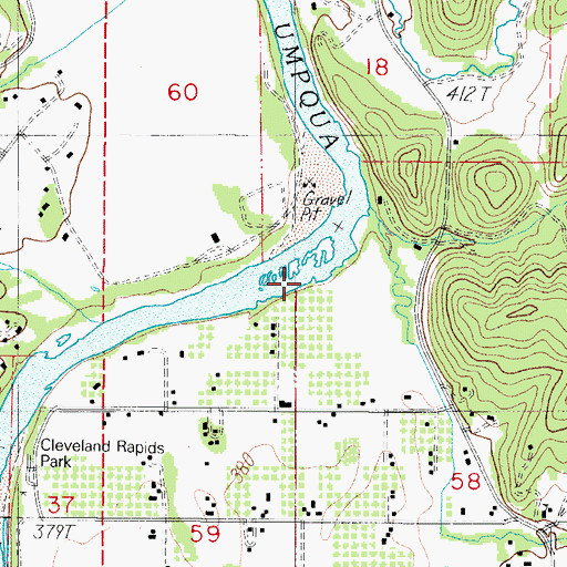 Topographic Map of Hidden Valley Creek, OR