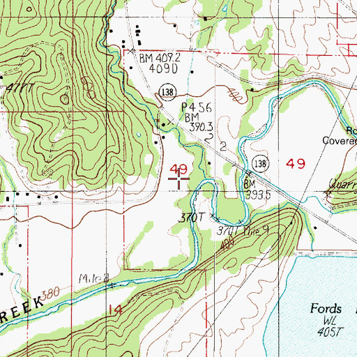 Topographic Map of Dodge Canyon Creek, OR