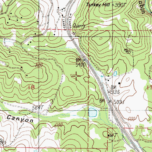 Topographic Map of Rice Hill State Safety Rest Area (historical), OR
