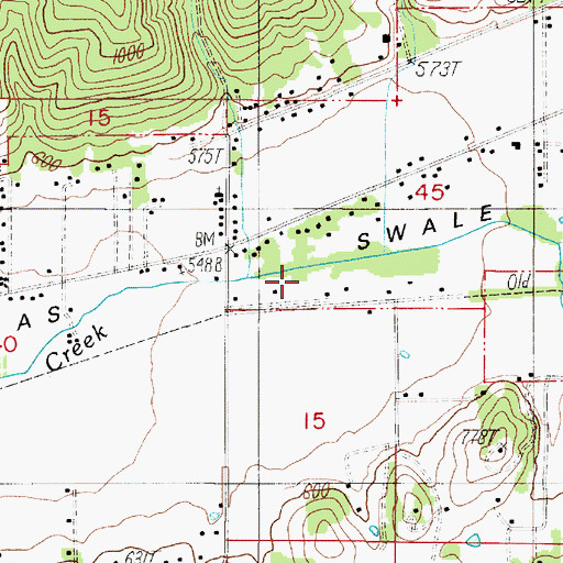 Topographic Map of Dimmick Creek, OR