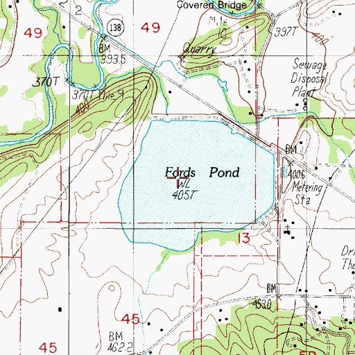Topographic Map of Fords Pond, OR