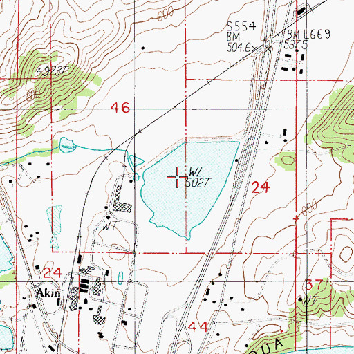 Topographic Map of Mar-Linn Log Pond, OR