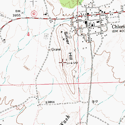 Topographic Map of Silver Hill, AZ