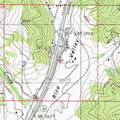 Topographic Map of Kopp Creek, OR