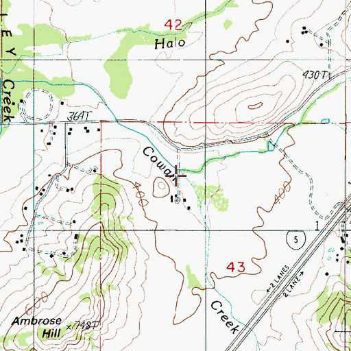 Topographic Map of Poodle Creek, OR