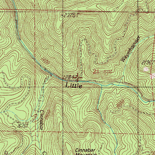 Topographic Map of Norman Creek, OR
