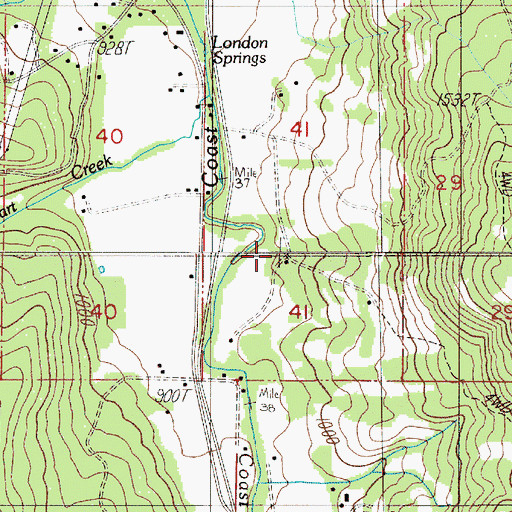 Topographic Map of Deer Creek, OR