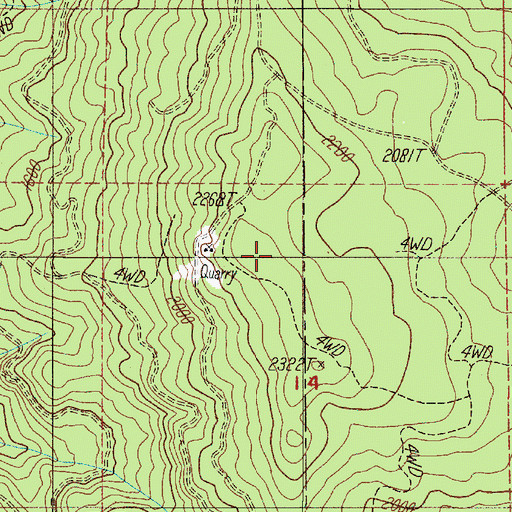 Topographic Map of Cuttock Butte, OR
