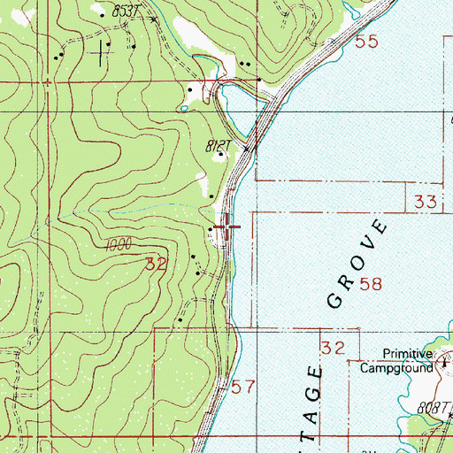 Topographic Map of Murray Creek, OR