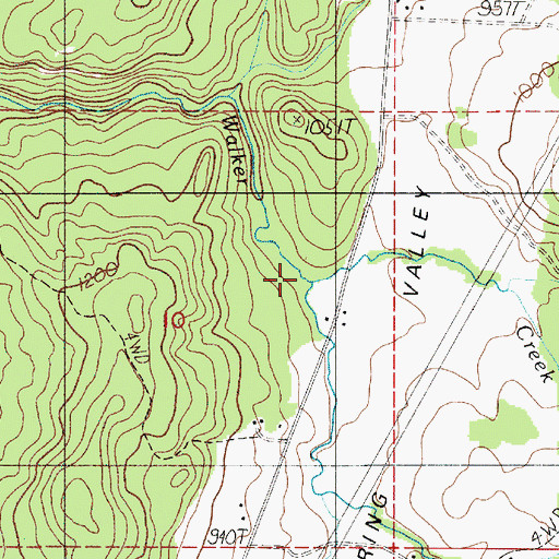 Topographic Map of Buck Creek, OR