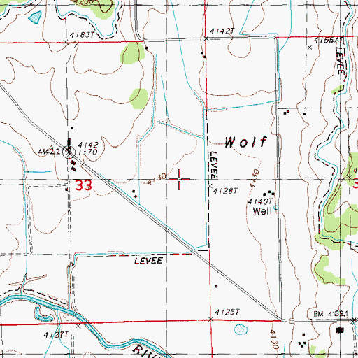 Topographic Map of Wolf Flat, OR