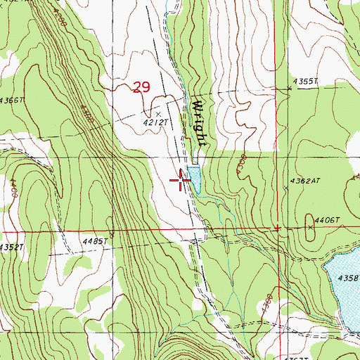 Topographic Map of Warden Reservoir, OR