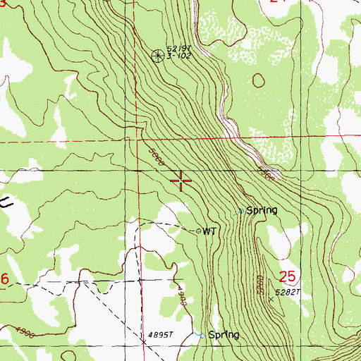 Topographic Map of Rimrock Spring, OR